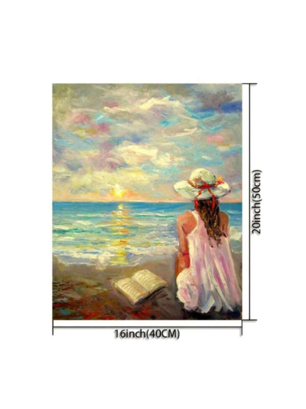Paint by Numbers: Lady Sitting at the Beach