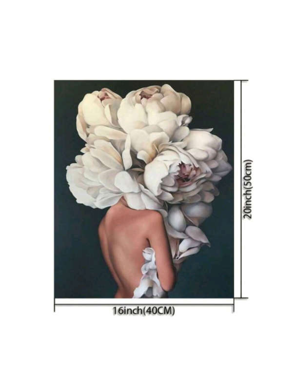 Paint by Numbers: Naked Girl Covered in White Flowers