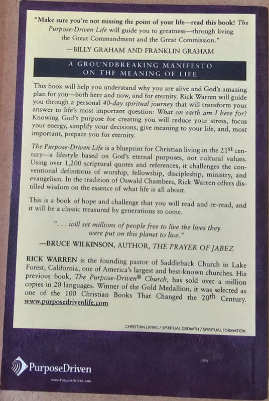 The Purpose Driven Life - Rick Warren