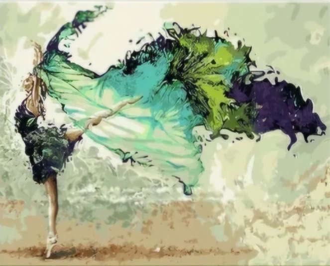 Paint by Numbers: Abstract Ballerina