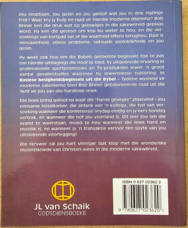 Basiese Besigheidsbeginsels uit die Bybel - Bob Briner