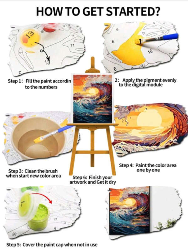 Paint by Numbers: Ocean Wave