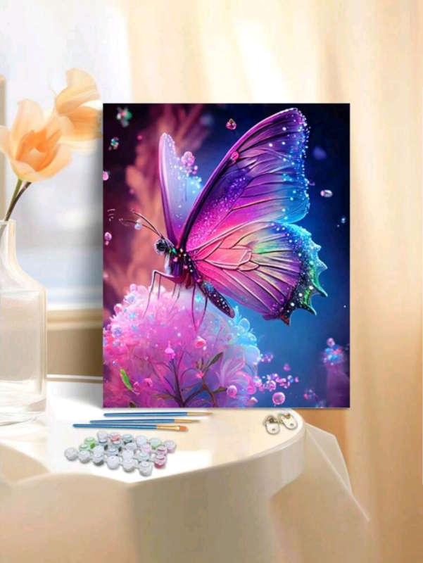 Paint by Numbers: Pink Butterfly