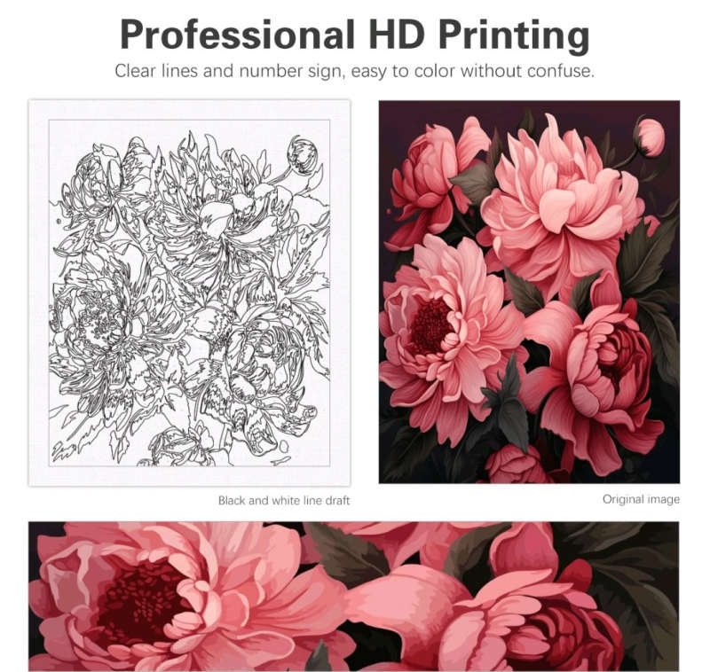 Paint by Numbers: Pink Peonies