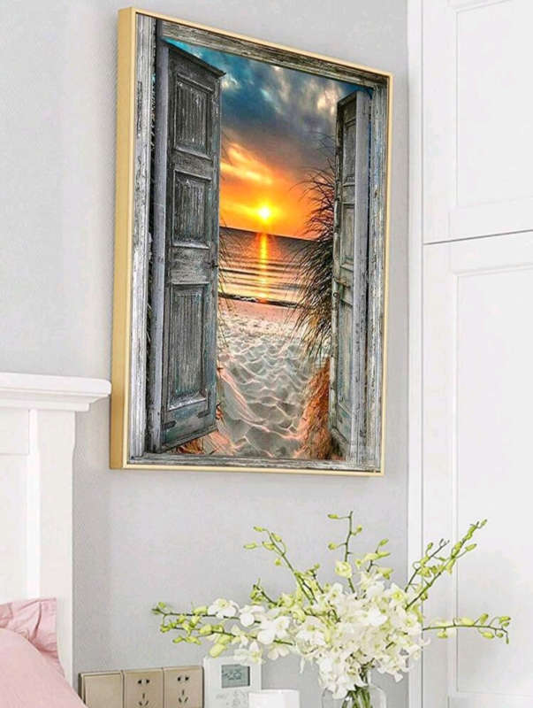 Paint by Numbers: Sea View Through Doors