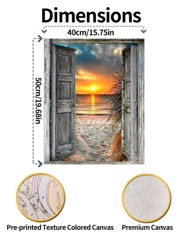 Paint by Numbers: Sea View Through Doors