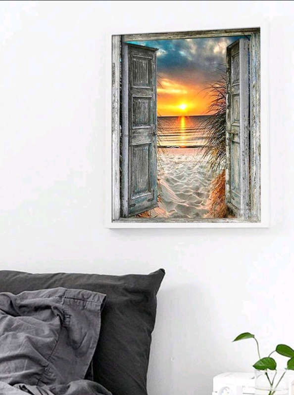 Paint by Numbers: Sea View Through Doors