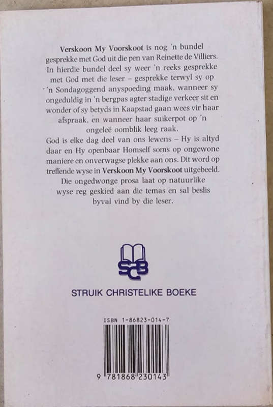 Verskoon My Voorskoot - Reinette de Villiers