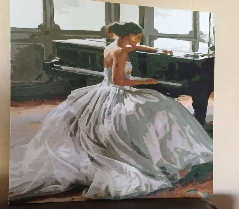 Paint by Numbers: Lady in White at Piano