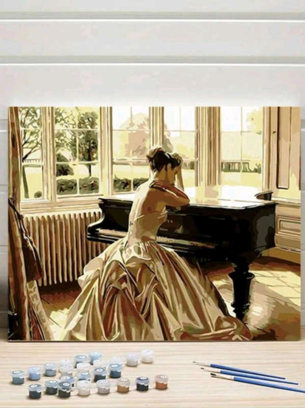 Paint by Numbers: Woman Sitting at Piano