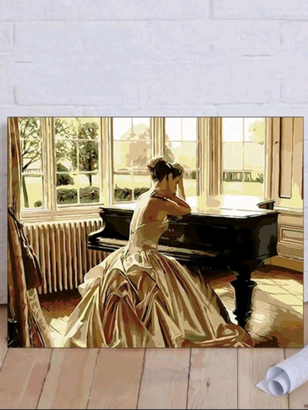 Paint by Numbers: Woman Sitting at Piano