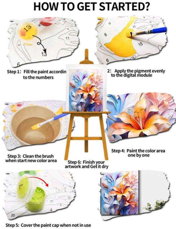 Paint by Numbers: Beautiful Lillies