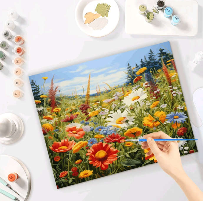 Paint by Numbers: Daisy Field