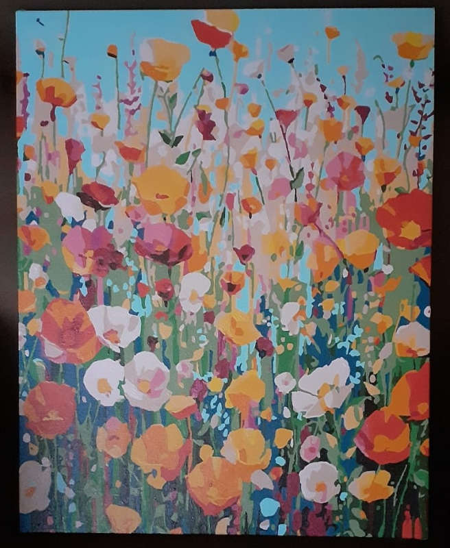 Paint by Numbers: Splash of Flowers