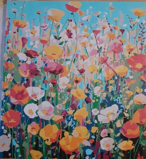 Paint by Numbers: Splash of Flowers