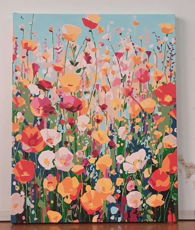 Paint by Numbers: Splash of Flowers