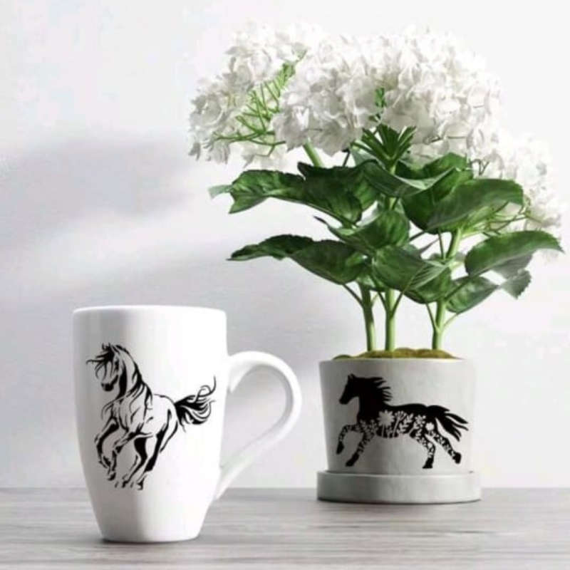PVC Stencil: 13Pc Horse-Themed