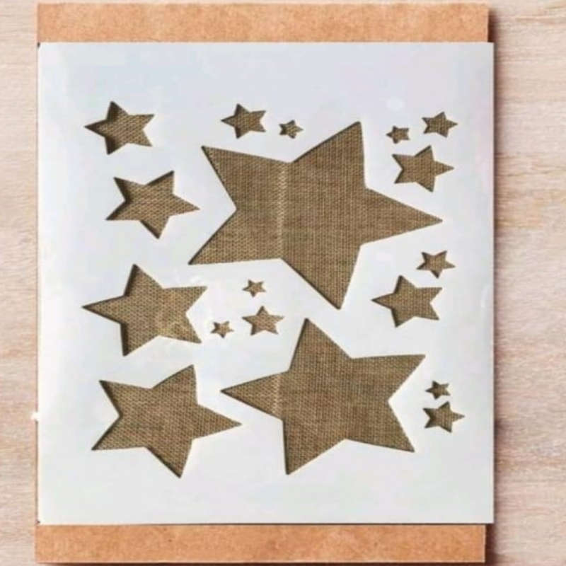PVC Stencil: 1pc A4 Five-Pointed Star