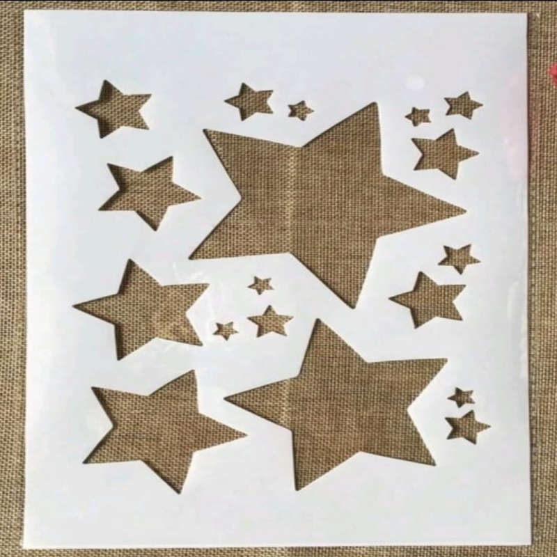 PVC Stencil: 1pc A4 Five-Pointed Star