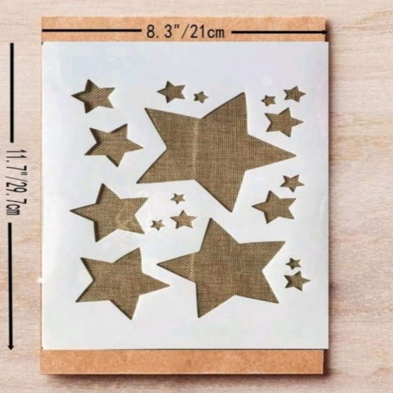 PVC Stencil: 1pc A4 Five-Pointed Star