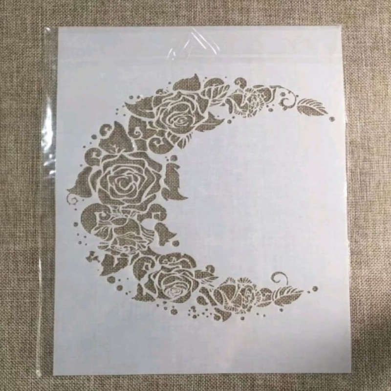 PVC Stencil: 1pc Flower Design Drawing Template