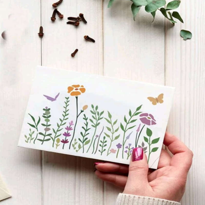 PVC Stencil: 12pc Flower Detail
