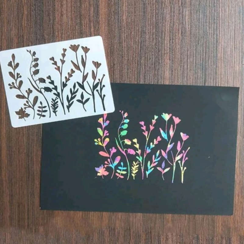 PVC Stencil: 12pc Flower Detail