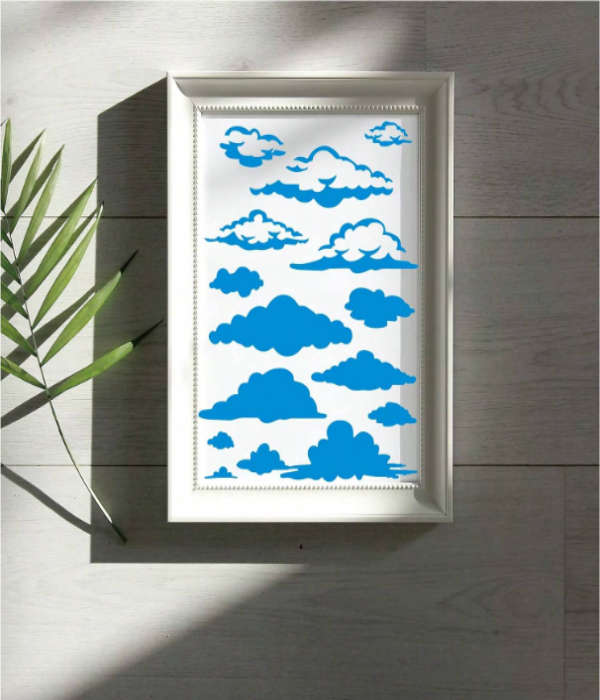 PVC Stencil: Cloudy Cover