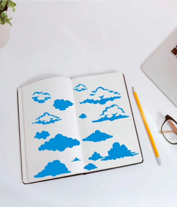 PVC Stencil: Cloudy Cover