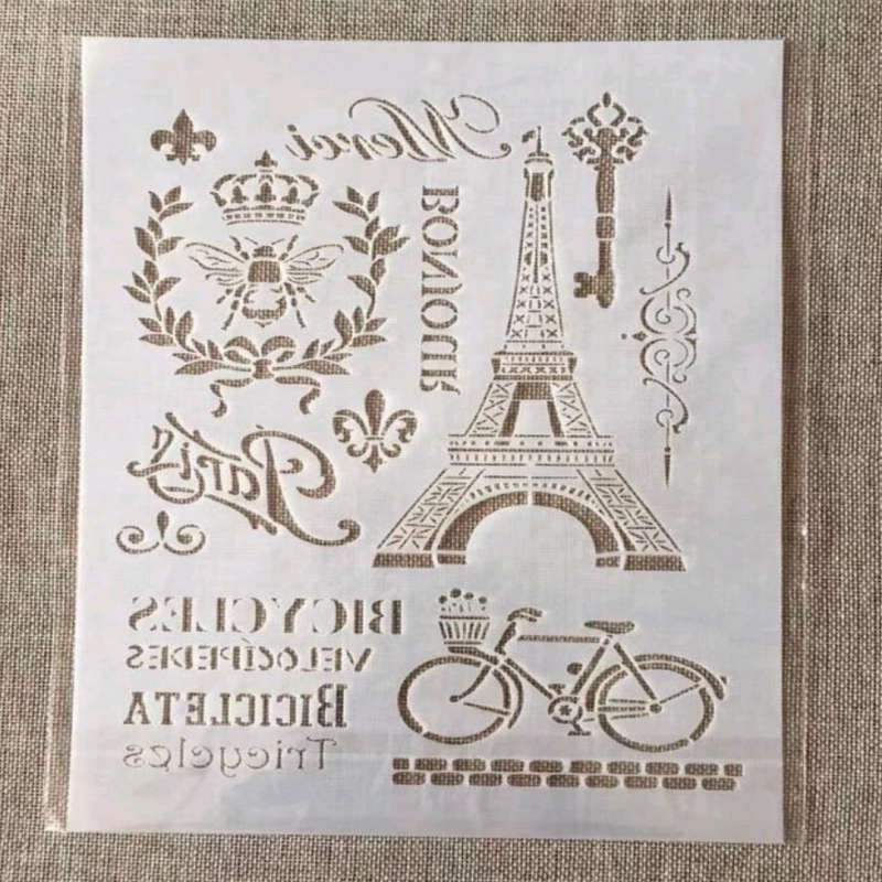 PVC Stencil: 1pc Paris Themed