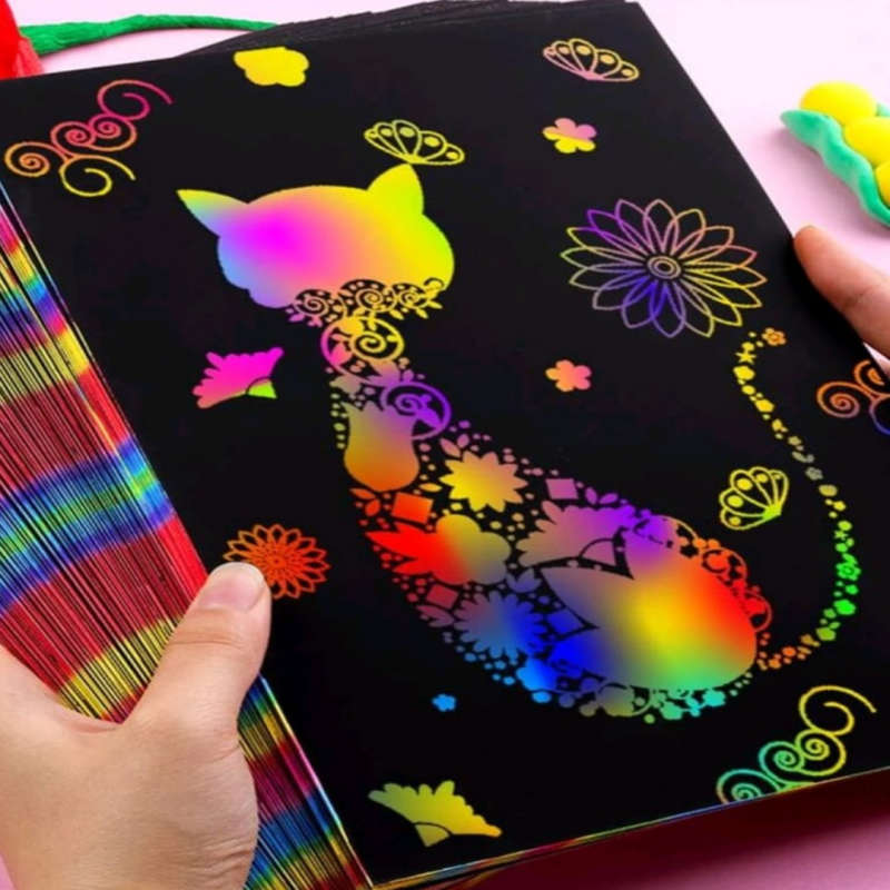 50Pc Scratch Paper with Bamboo Sticks