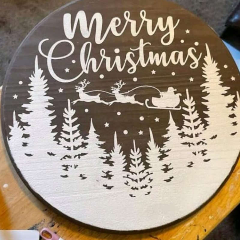 PVC Stencil: 9Pc Christmas-Themed