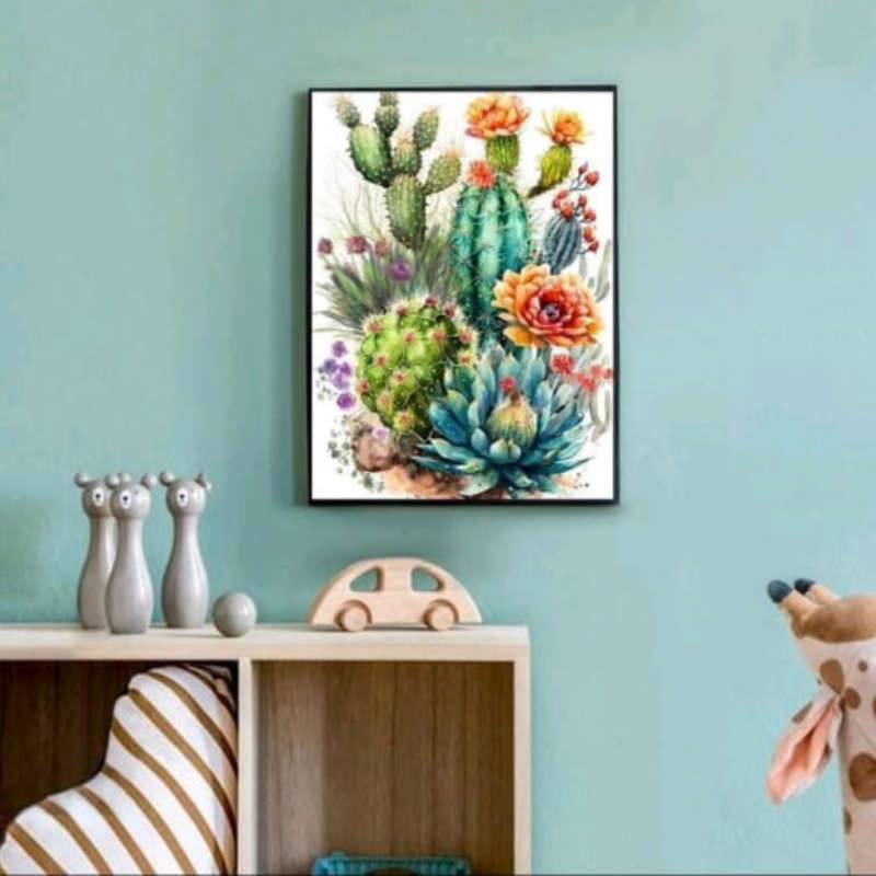 Paint by Numbers: Cactus Flowers