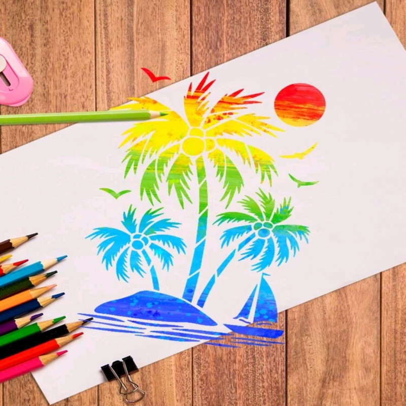 PVC Stencil: Coconut Tree
