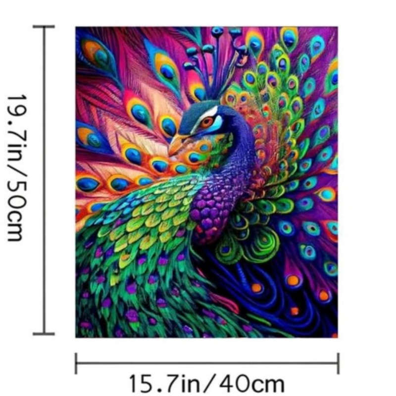 Paint by Numbers: Colourful Peacock