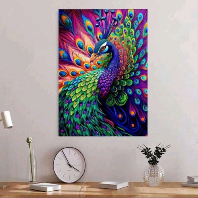 Paint by Numbers: Colourful Peacock