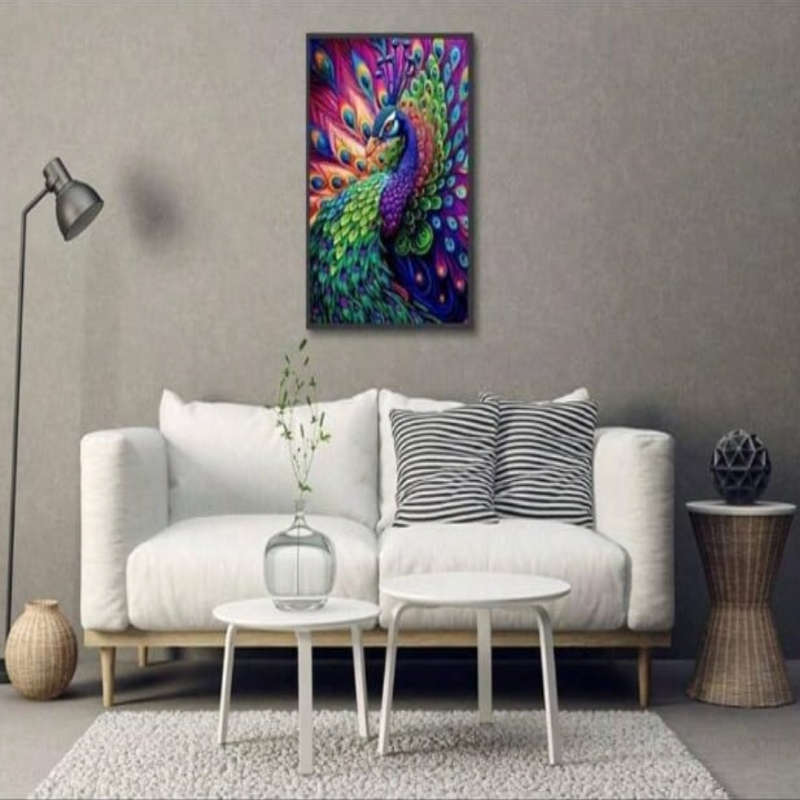 Paint by Numbers: Colourful Peacock