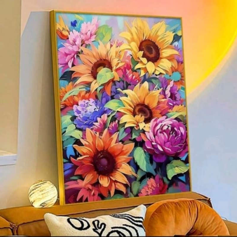 Cross-Stitching: Pretty Sunflowers