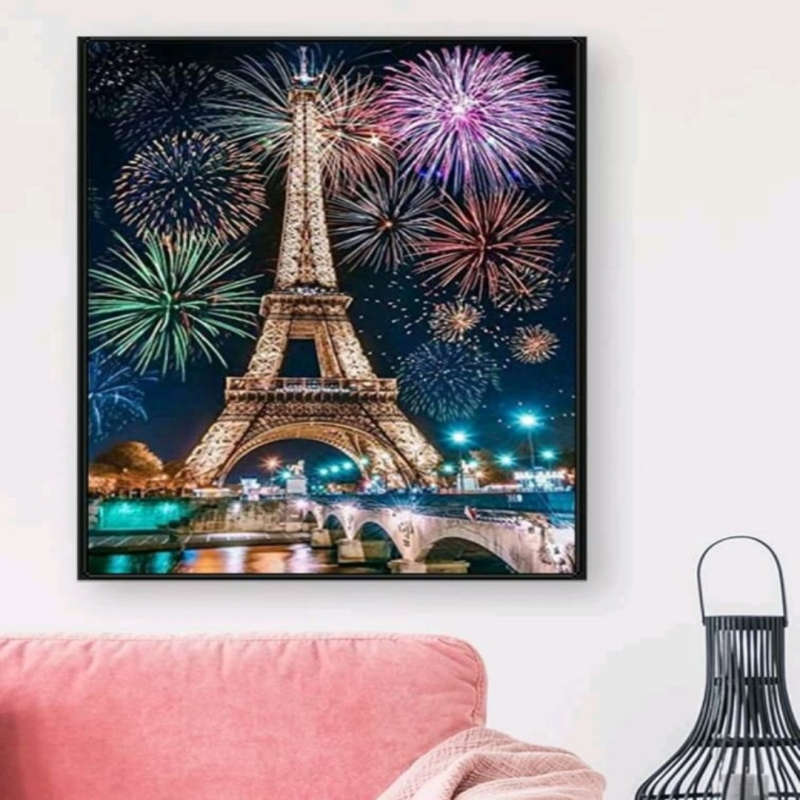 Diamond Dotting: Eiffel Tower & Fireworks