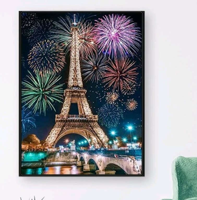 Diamond Dotting: Eiffel Tower & Fireworks