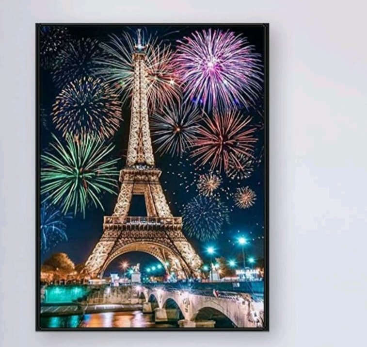 Diamond Dotting: Eiffel Tower & Fireworks