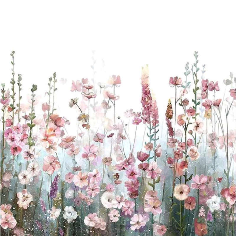 Paint by Numbers: Misty Wildflowers