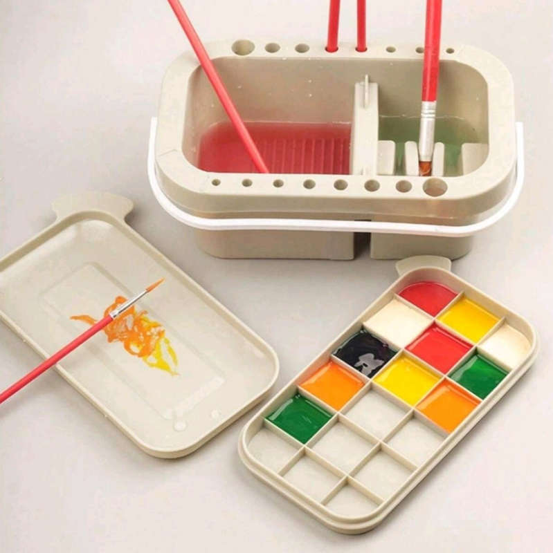 Green Portable Brush Washer