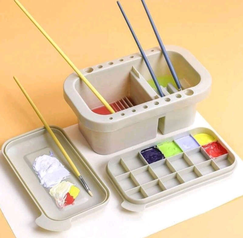 Green Portable Brush Washer