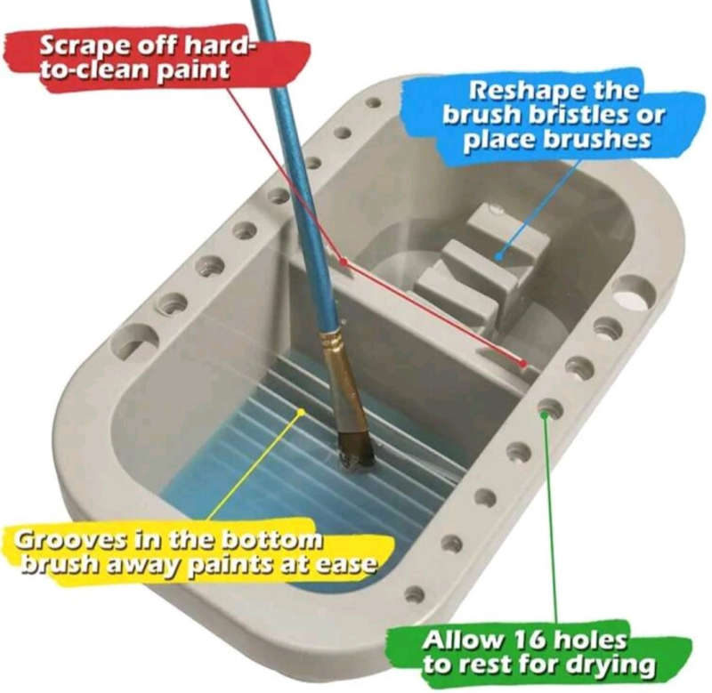Green Portable Brush Washer