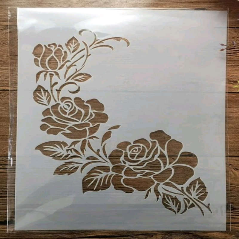 PVC Stencil: 1pc Rose Design