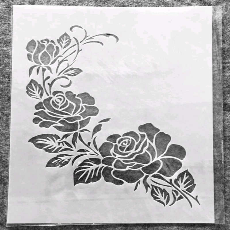 PVC Stencil: 1pc Rose Design