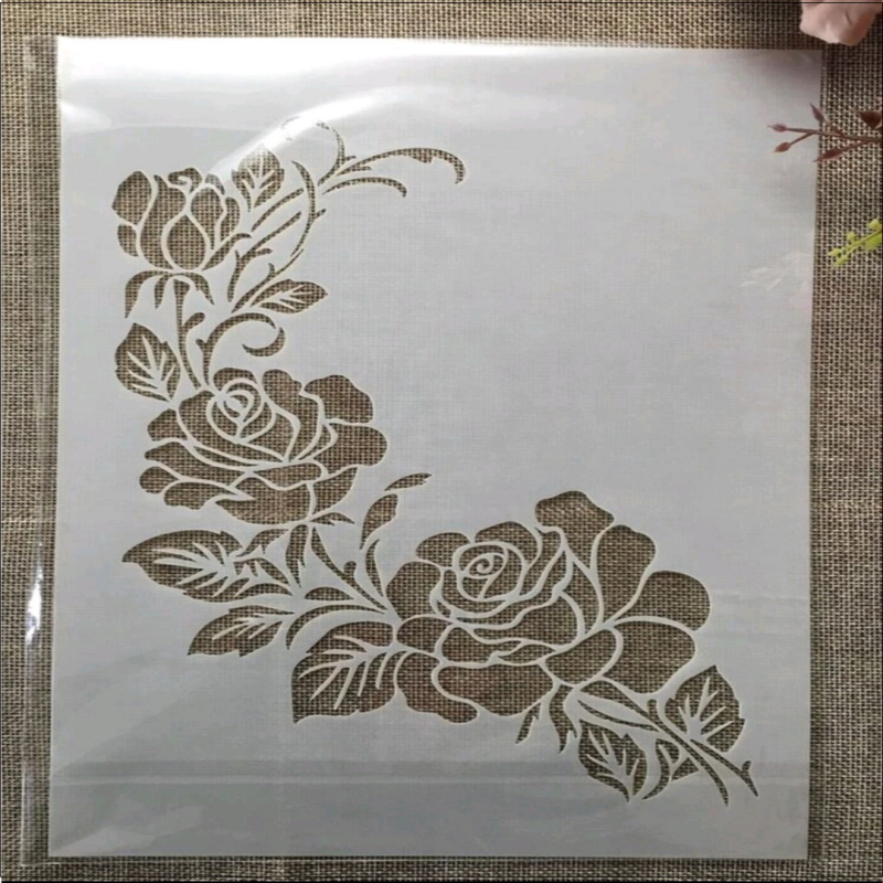 PVC Stencil: 1pc Rose Design
