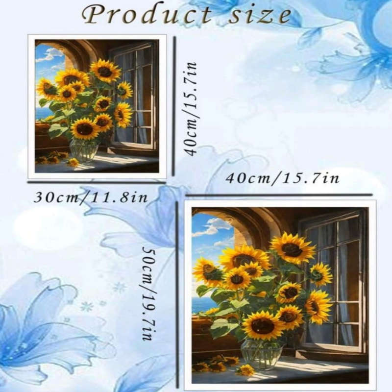 Diamond Dotting: Sunflowers in a Vase