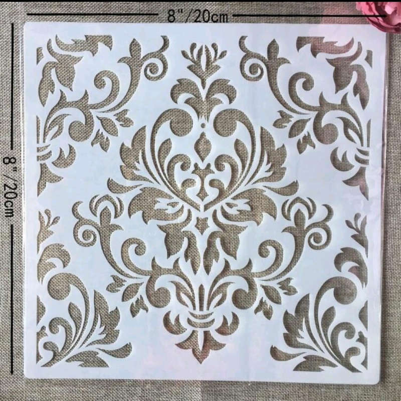 PVC Stencil: White Vintage Pattern